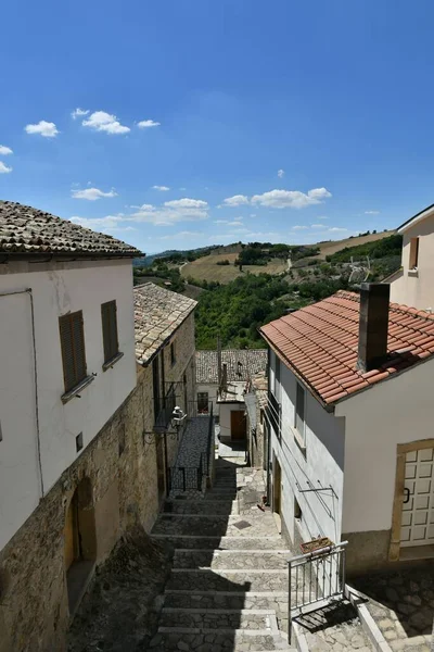 Small Street Old Houses Zungoli One Most Beautiful Villages Italy — Stock Photo, Image