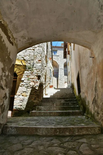 Small Street Old Houses Zungoli One Most Beautiful Villages Italy — ストック写真