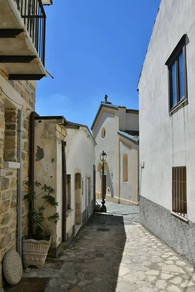 Small Street Old Houses Zungoli One Most Beautiful Villages Italy — Stock Fotó