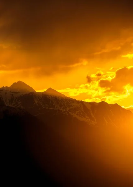 Schöne Aussicht Auf Die Nordkette Bei Sonnenuntergang Innsbruck Österreich — Stockfoto