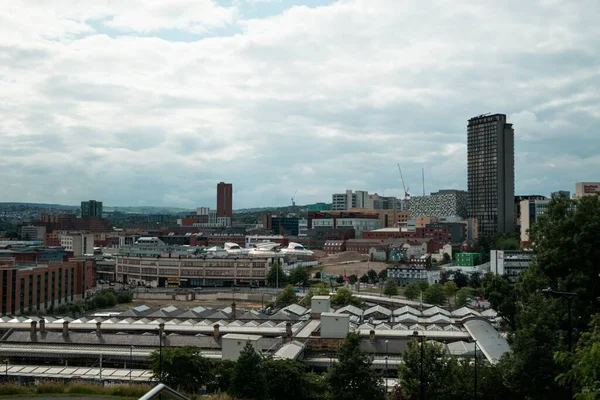 Paesaggio Urbano Della Città Sheffield Inghilterra Regno Unito Una Giornata — Foto Stock