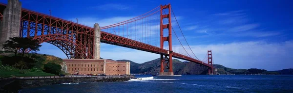 Uma Foto Panorâmica Ponte Golden Gate Luz Dia São Francisco — Fotografia de Stock