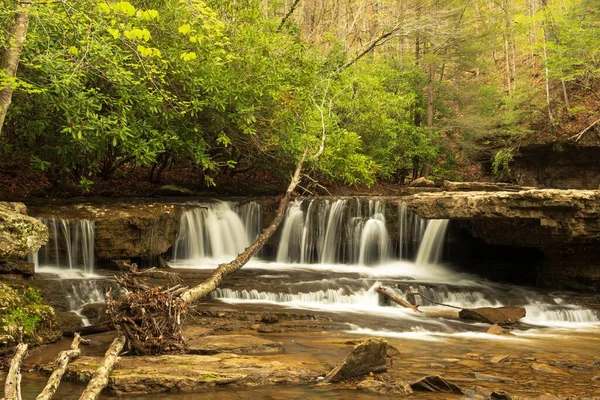 Beautiful Shot Flowing Rocky Waterfall Giles Country — Stock Photo, Image