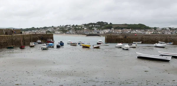 Segelboote Strand Von Marazion Cornwall Großbritannien — Stockfoto