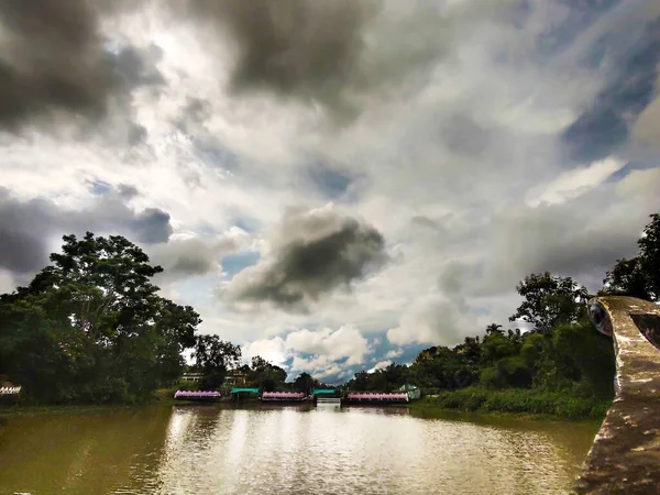 Langit Malam Dan Danau Besar — Stok Foto