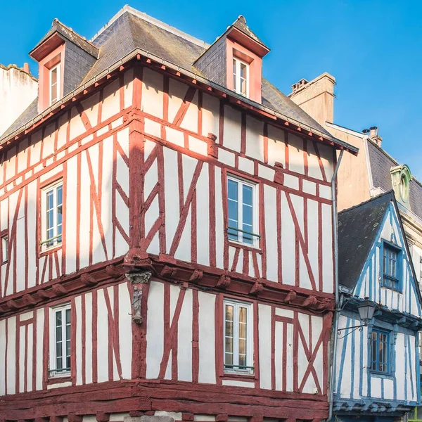 Vannes Schöne Alte Fachwerkhäuser Mittelalterlichen Zentrum Prachtvolle Stadt Der Bretagne — Stockfoto