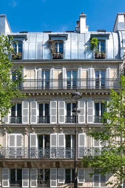 Paris Beautiful Buildings Boulevard Beaumarchais 11E Arrondissement Springtime — ストック写真