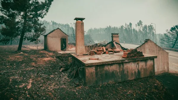 Área Pedrogao Grande Portugal Después Incendios Forestales — Foto de Stock