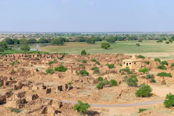 Veduta Aerea Del Villaggio Abbandonato Kuldhara Nel Rajasthan India — Foto Stock