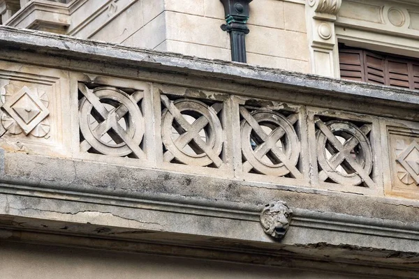 Detalhe Arquitetônico Construção Estilo Francês Avenida Paulista — Fotografia de Stock