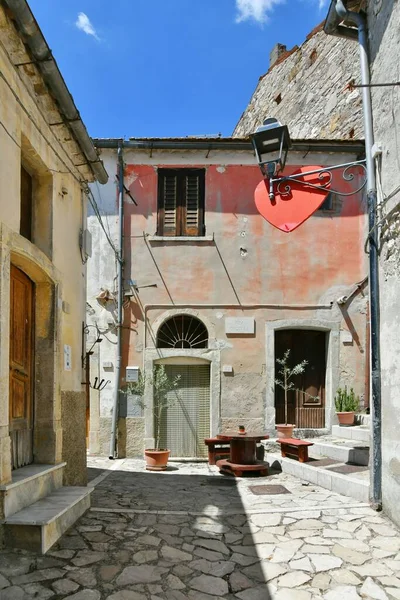Small Street Old Houses Zungoli One Most Beautiful Villages Italy — Stock Fotó