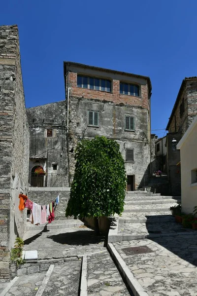 Small Street Old Houses Zungoli One Most Beautiful Villages Italy — Stockfoto