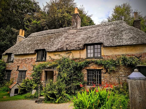 Beautiful View Hardy Cottage Green Plants Trees Stock Photo