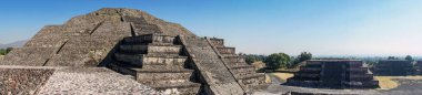 Teotihuacan, Meksika 'da dini bir piramidin panoramik görüntüsü