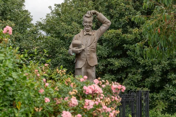 Statue Stan Laurel Comedy Duo Laurel Hardy Who Lived Town — Stock Photo, Image