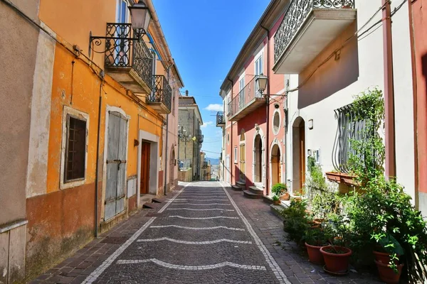 Een Kleine Straat Tussen Oude Huizen Van Greci Een Dorp — Stockfoto