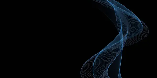 美しいカラーライトブルー抽象波のデザイン — ストック写真