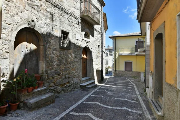 Een Kleine Straat Tussen Oude Huizen Van Greci Een Dorp — Stockfoto