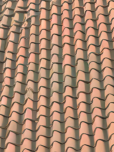Ряды Черепицы Крыше — стоковое фото