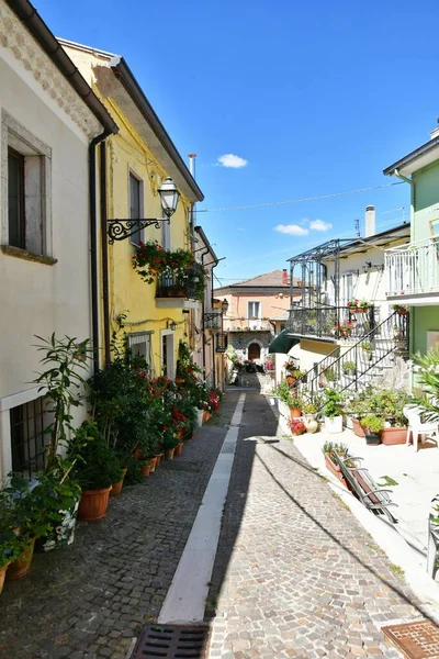 Malá Ulice Mezi Starými Domy Greci Vesnice Regionu Kampánie — Stock fotografie