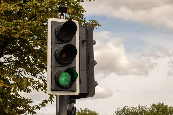 Set Traffic Lights Green Light — Stock Photo, Image