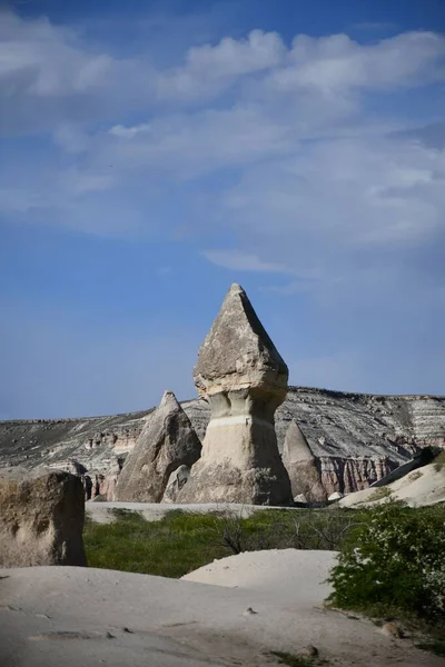 Plan Vertical Formations Rocheuses Cappadoce Turquie — Photo