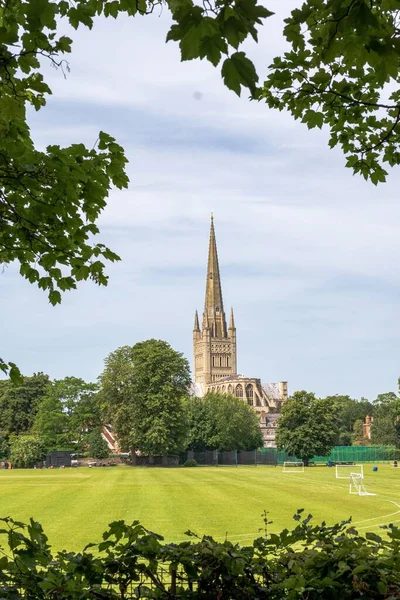 Una Hermosa Vista Catedral Norwich — Foto de Stock