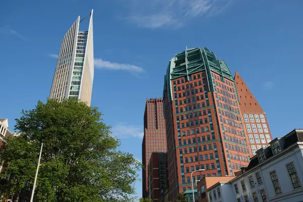 Die Skyline Der Stadt Den Haag Den Niederlanden Unter Klarem — Stockfoto