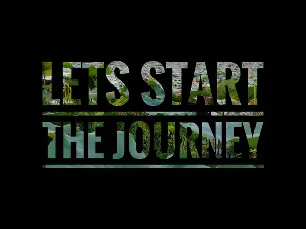 างอ งแรงจ งใจด วยค กษร Start Journey Landscape Background — ภาพถ่ายสต็อก