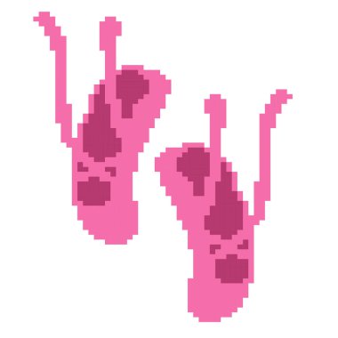 Dikey basit bir bale ayakkabısı pikseli.