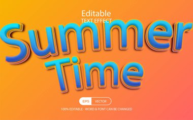 Turuncu arkaplanda mavi çizgi film metin efektinin 3 boyutlu görüntüsü