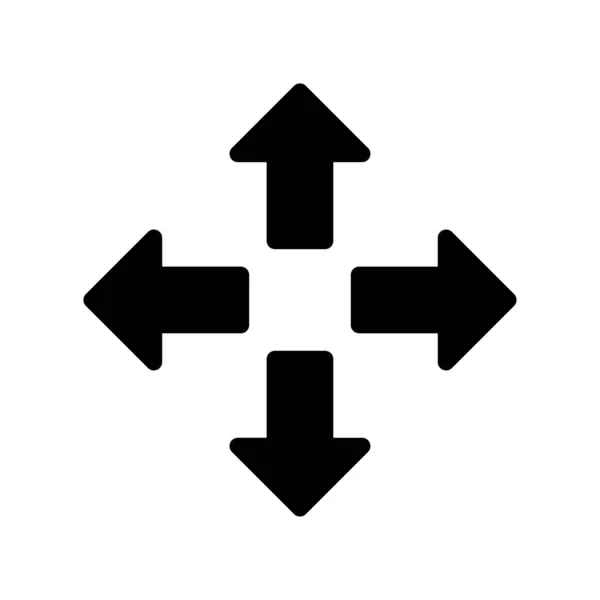 四支箭指向不同方向 背景为白色 — 图库矢量图片