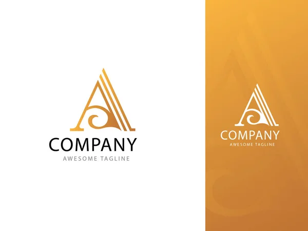 Design Logotipo Negócio Criativo Cores Laranja Branco — Vetor de Stock