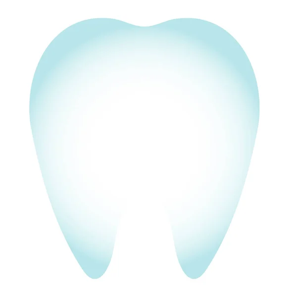 在白色背景上的一种简单的牙齿剪贴画 — 图库矢量图片