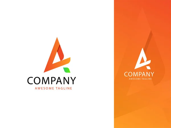 Design Logotipo Negócio Criativo Cores Laranja Branco — Vetor de Stock