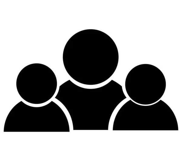 Een Plat Minimaal Icoon Voor Gebruikersprofiel Team Familie — Stockvector