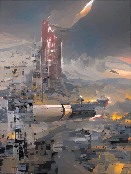 Evrene giden yolda roket.