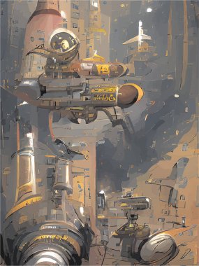 Evrene giden yolda roket.