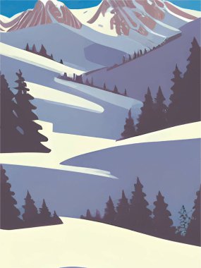 Kışın kar ile Dağları