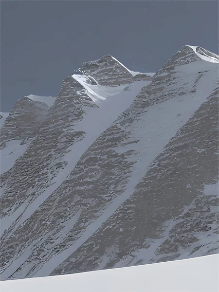 Montanhas Com Neve Inverno — Vetor de Stock