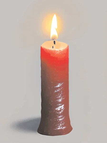 Velas Natal Queimando Frente Fundo Escuro — Vetor de Stock