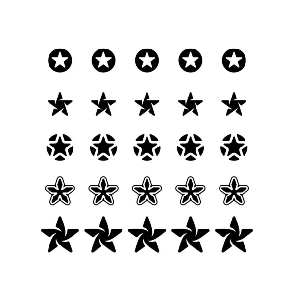 Зоряні Знаки Різних Стилях Білим Тлом — стоковий вектор
