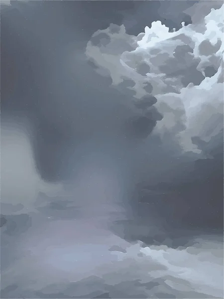Gewitterwolken Über Dem Himmel — Stockvektor