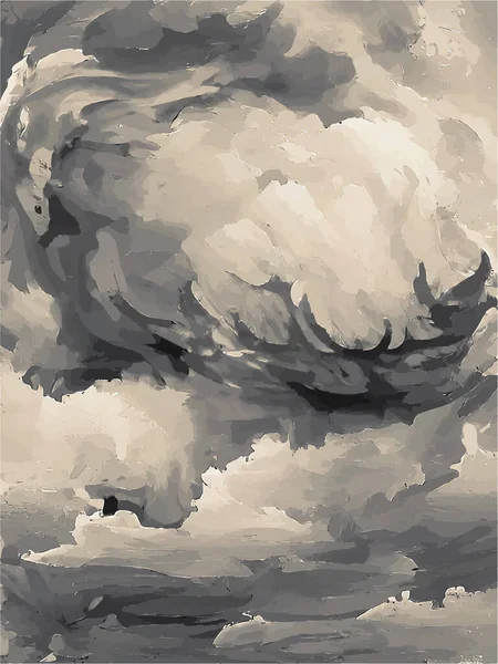 Gewitterwolken Über Dem Himmel — Stockvektor