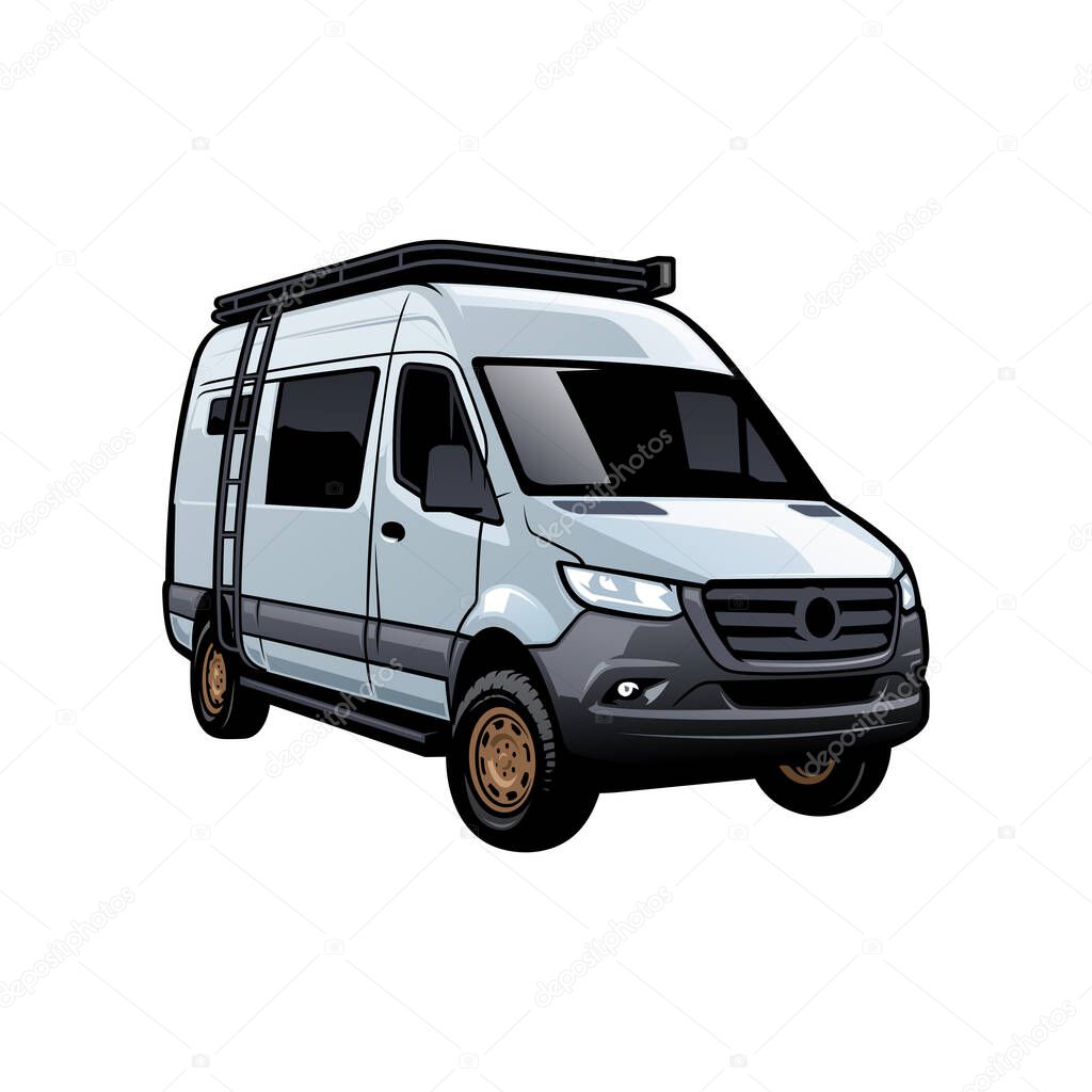 RV motorhome vector, best for logo and illustrations