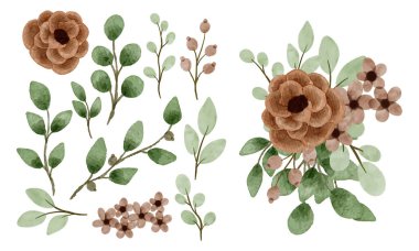 Renkli çiçek desenli beyaz bir arka plan.