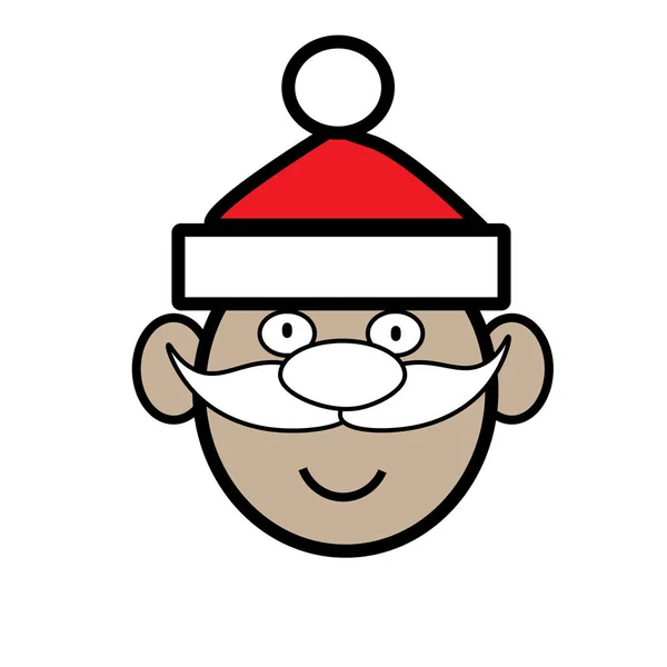 Vector Una Cabeza Santa Claus — Vector de stock