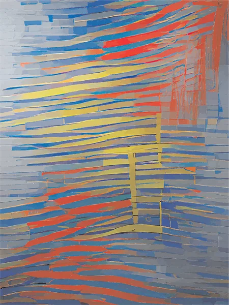 Peinture Différentes Lignes Colorées — Image vectorielle