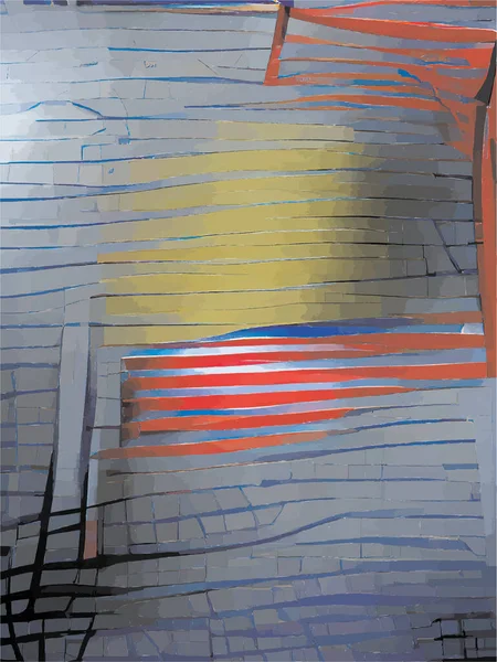 Målning Olika Färgade Linjer — Stock vektor