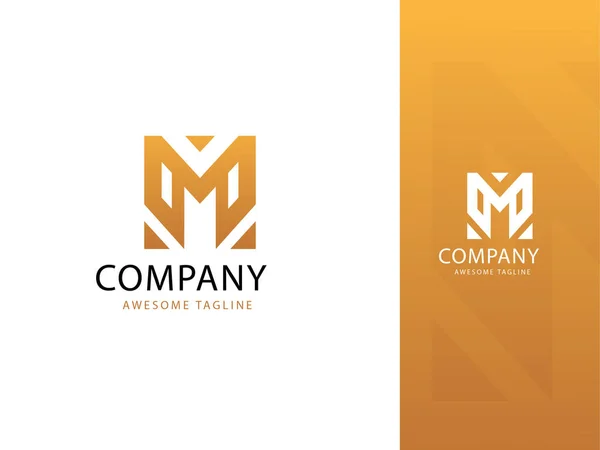 Design Logotipo Negócio Criativo Cores Laranja Branco — Vetor de Stock